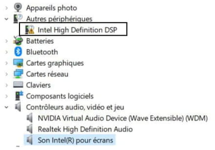 intel high definition dsp audio driver